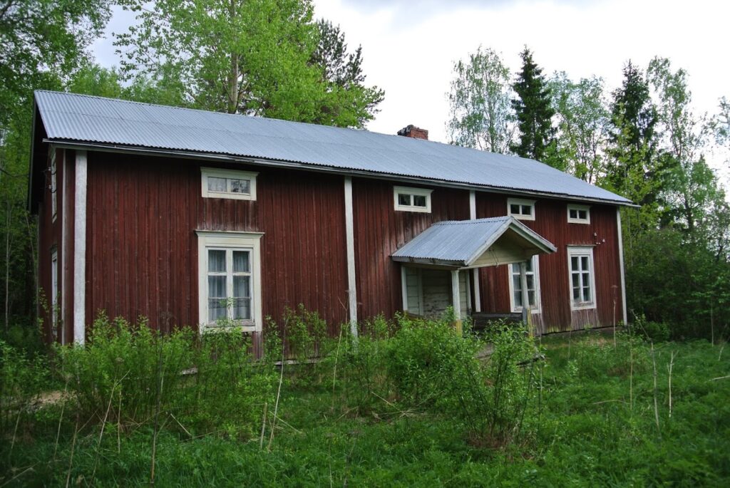 Starý červený dům, Finsko, finská dřevostavba