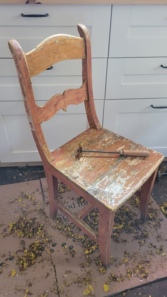 oprava staré židle