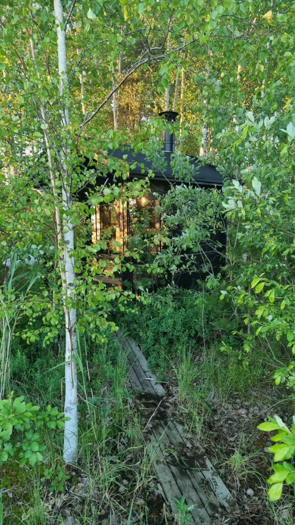 sauna u jezera