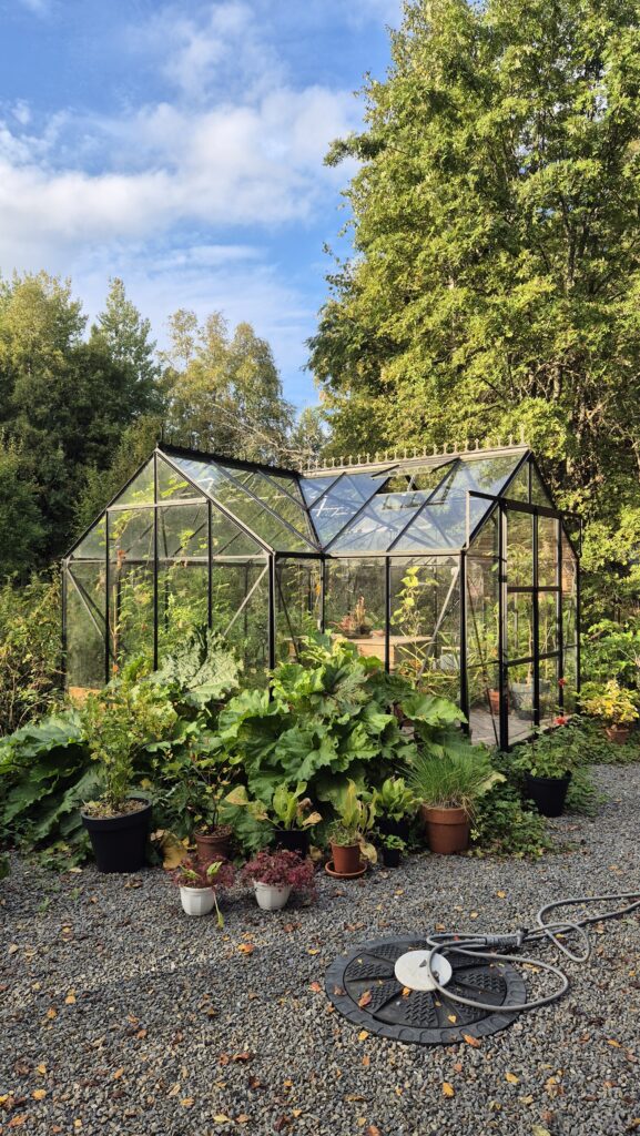 skleník s okrasným hřebenem